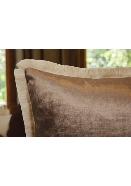 Mofhomecollection Parlak Kadife Saçaklı Kırlent Kılıfı indirimleri