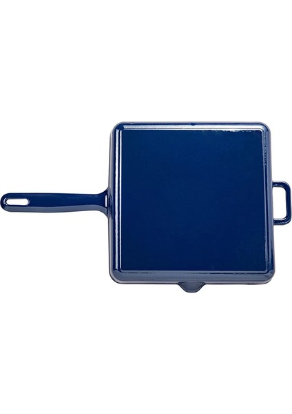 Parlak Koyu Mavi Kare Izgara Tava 25X25 cm fırsatları
