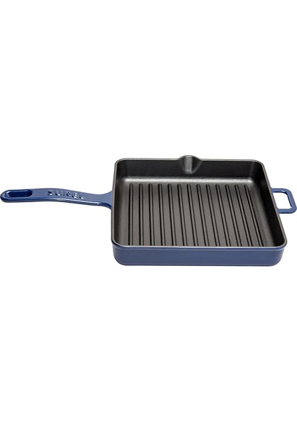 Parlak Koyu Mavi Kare Izgara Tava 25X25 cm indirimleri