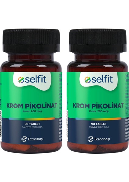 Krom Pikolinat 200 Mcg 90 Tablet X2 Adet