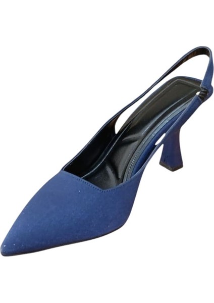 Şiko 809 Kadın Kadeh Ökçe Arka Açık Stiletto Ayakkabı Lacivert modelleri
