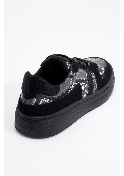 Rexie Siyah Desenli Simli Kadın Spor Ayakkabı fırsatları