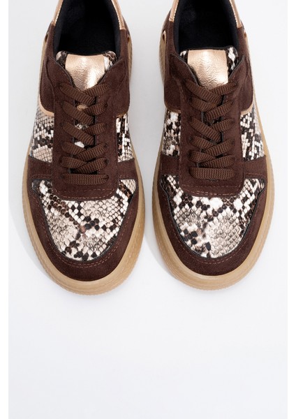 Montero Kahverengi Desenli Kadın Spor Ayakkabı fiyatları
