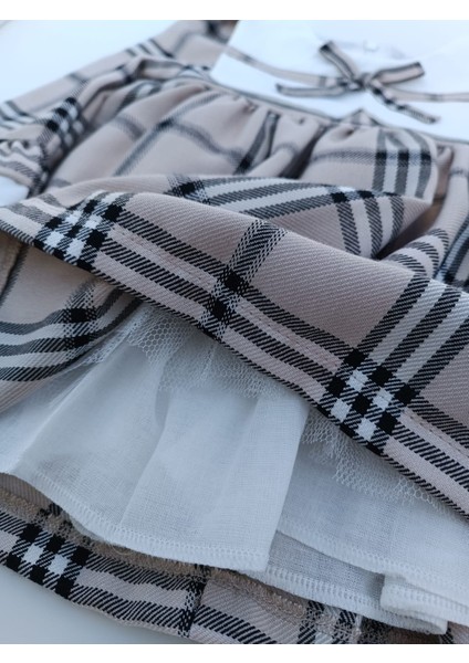 Kız Bebek Ekose Elbise modelleri