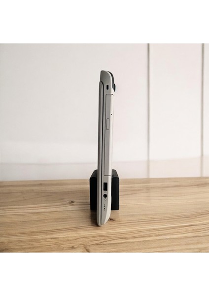 Dikey Laptop Tutucu Ahşap, Notebook Standı, Ahşap Laptop Tutucu, Macbook Standı - Siyah
