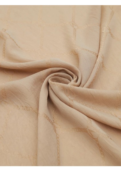 Alia Serisi Zincir Desen Şal - Bej