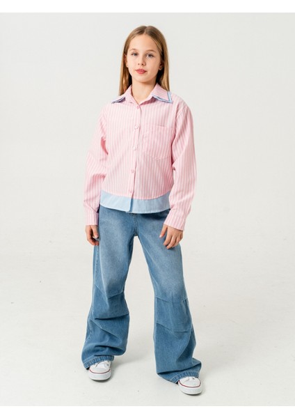 Kız Çocuk Çift Yakalı Gömlek 3152