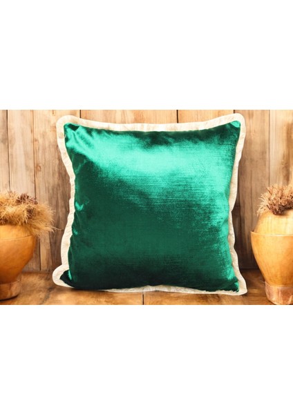 Mofhomecollection Parlak Kadife Saçaklı Kırlent Kılıfı