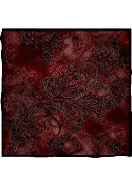 Bordo Ed Scarf Vision Art Collection Eclipse Eşarp