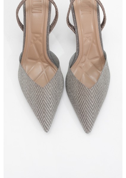 Renos Platin Kum Sim Sivri Burun Kadın Topuklu Abiye Ayakkabı fiyatları