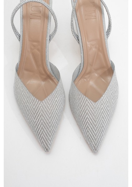 Renos Gümüş Kum Sim Sivri Burun Kadın Topuklu Abiye Ayakkabı fiyatları