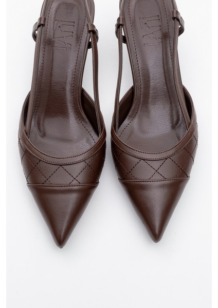 Poınt Kahverengi Kadın Topuklu Ayakkabı fiyatları