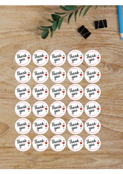 Deepcraft Thankyou Sticker Folyo Etiket Ambalaj Paketleme Etiketi - 4x4 cm 90 Adet modelleri