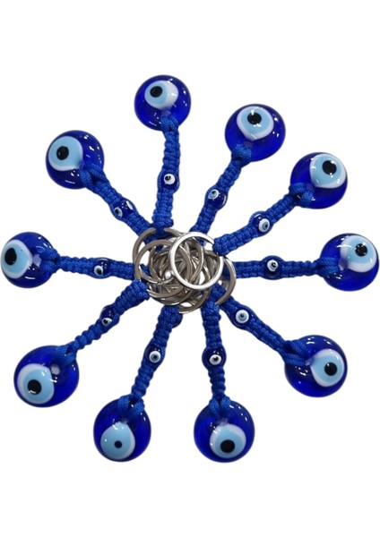 Anahtarlık 10 Adet Nazar Anahtarlık Hediyelik Anahtarlık Dağıtmalık Süs Örgü Cam Nazar Süs fiyatları