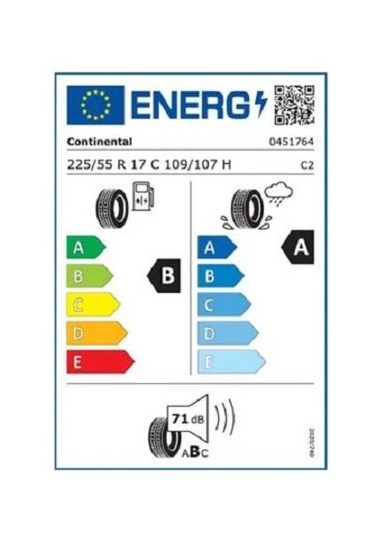 225/55 R17C 109/107H 104H 8pr Vancontact Ultra Hafif Ticari Oto Yaz Lastiği (Üretim Yılı: 2025) fiyatları