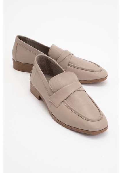 Splıce Taş Deri Kadın Loafer Ayakkabı