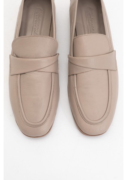 Splıce Taş Deri Kadın Loafer Ayakkabı