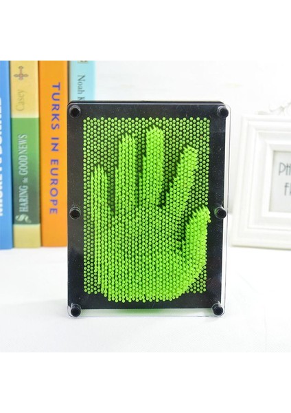 Büyük Boy Yeşil Pin Art Green 3-Dimensional Pin Sculpture Vıp Yeşil Pinart 3D Çivi Sanatı 21X16 cm