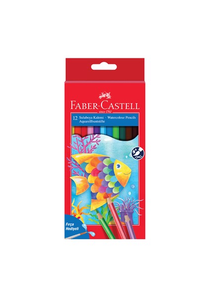 Aquarell Kuruboya Kalemi 12 Renk Karton Kutudan 24TAKIM Set