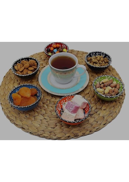 6'lı Reçellik, Sosluk, Çerezlik Kase Seti - Seramik Kase Takımı - Özel Kutusunda indirimleri