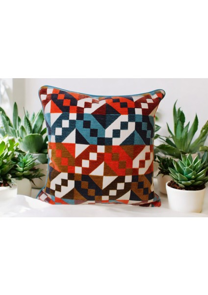 Çift Taraflı Kullanıma Uygun Kilim Desen Kırlent Kılıfı
