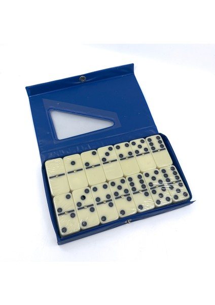 Mavi Çantalı Domino 28 Taşlı Set