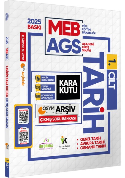 2025 MEB - AGS Tarihin Kara Kutusu 1. Cilt ÖSYM Çıkmış Soru Havuzu Bankası