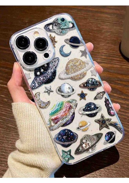 Galaksi Baskılı Apple iPhone 16 Pro Max Telefon Kılıfı