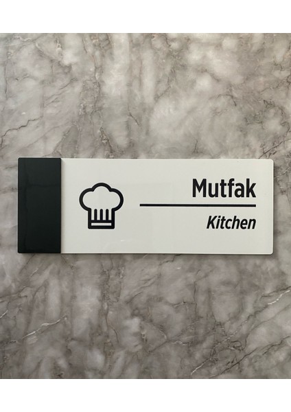 Pearl Black Serisi Mutfak Kapı Isimliği