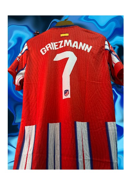 Unisex Kırmızı Beyaz 2024/25 Sezonu Griezmann 7 Numara Forma