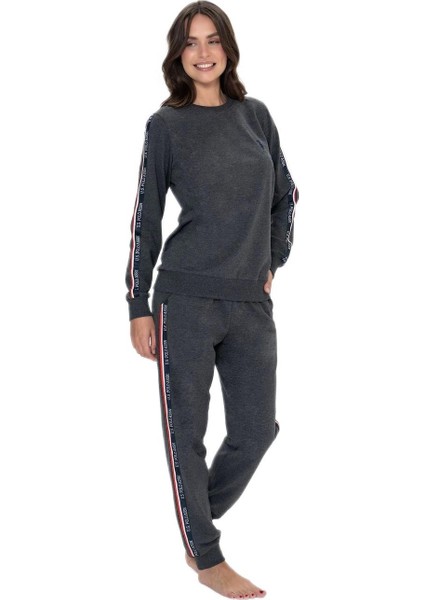 Kadın Antrasit Melanj Pijama Takımı 20113 modelleri