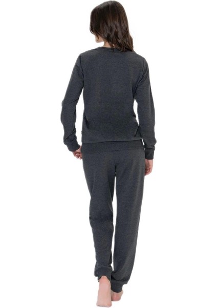 Kadın Antrasit Melanj Pijama Takımı 20113 fırsatları
