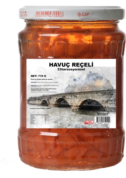 Ev Yapımı Havuç Reçeli 710 G