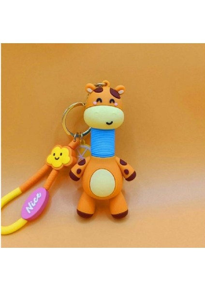 1 Adet Uzayan Mavi Zürafa Anahtarlık Teleskopik Mavi Körüklü Anahtarlık Vıp Yılbaşı Hediyeleri