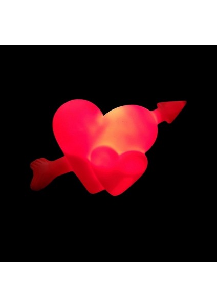 12 Adet LED Işıklı Kalp LED Işıklı Oklu Kalpli Işık Dekoratif Kalpli Mum Işıklı Kırmızı Kalpli Mum