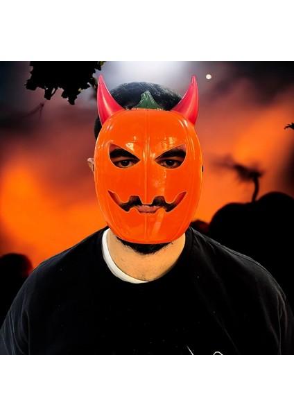 Vıp Halloween Mask Vıp Cadılar Bayramı Turuncu Bal Kabağı Korku Maskesi Parti Maskesi The Mask