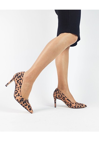 Leopar Desen Saten Ince Topuk Kadın Stiletto fiyatları