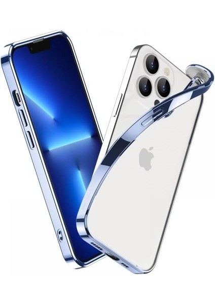 iPhone 13 Pro Max Kılıf,classic Hybrid Metalik Mavi modelleri