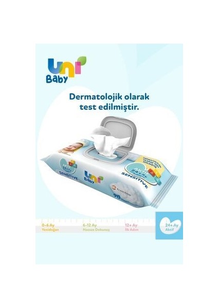 Aktif Sensitive Islak Mendil 90'lı 12 Paket 1080 Yaprak