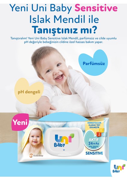 Aktif Sensitive Islak Mendil 90'lı 12 Paket 1080 Yaprak