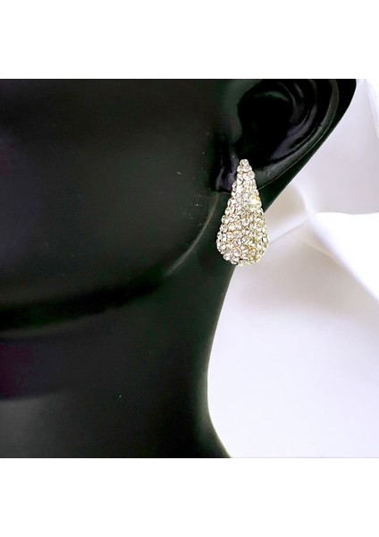 Mini Zirkon Taşlı Çelik Gold Renk Damla Küpe fiyatları