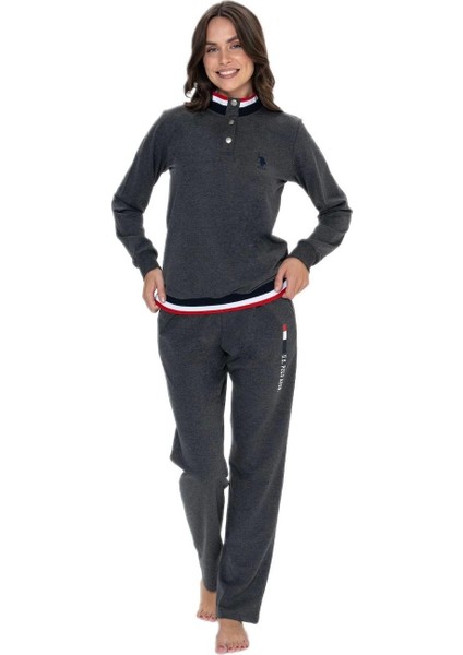 Kadın Antrasit Melanj Pijama Takım 20112