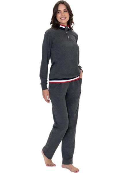 Kadın Antrasit Melanj Pijama Takım 20112 fiyatları
