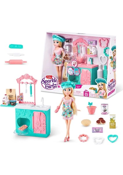 Sparkle Girlz Aşçı Bebek ve Oyun Seti 27CM