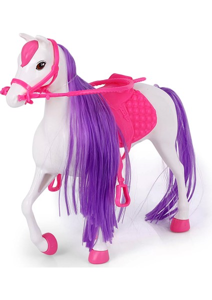 Jasmine Atlı Bebek Beyaz - Pembe 28 cm