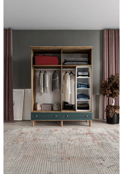Soho 4 Kapaklı Çekmeceli Mdf Gardırop