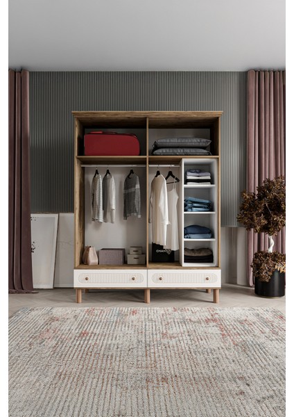 Soho 4 Kapaklı Çekmeceli Mdf Gardırop modelleri