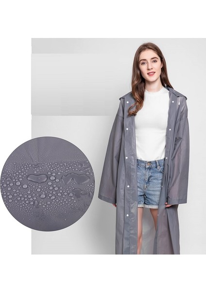10 Adet Outdoor Yağmurluk Vıp Unısex Raın Coat Şapkalı Çıtçıtlı Yağmurluk Gri Yağmurluk fiyatları