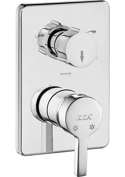 Eca Mina Ankastre Gömme Banyo Bataryası Duş Seti Tüm Parçalar Dahil 40X40 fiyatları