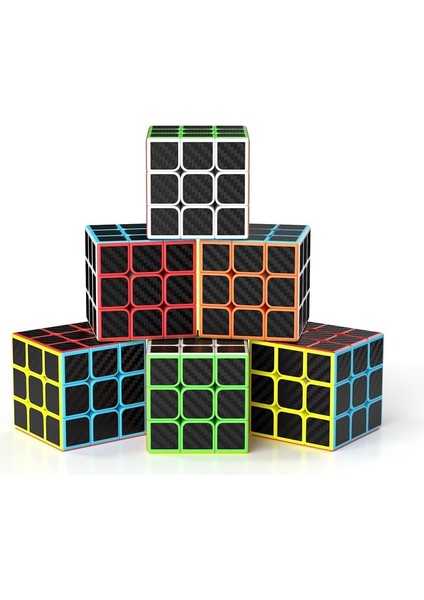 6 Pcs Professıonal 3x3 Qy Speed Cube 3x3 Corbon Fiber Cube 6 Adet Vıp 3x3 Zeka Küpü 3x3 Rubiks Cube